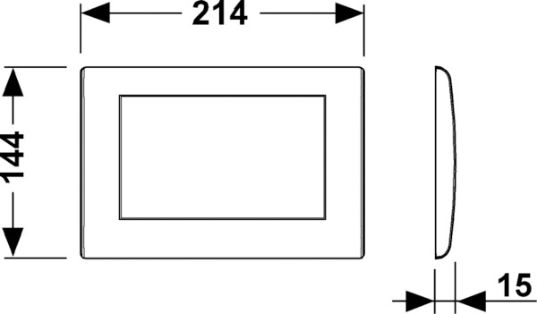 Панель смыва унитаза TECEplanus для одинарной системы смыва (хром глянцевый) 9240311