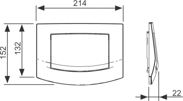 Панель смыва унитаза TECEambia для одинарной системы смыва (хром матовый) 9240125