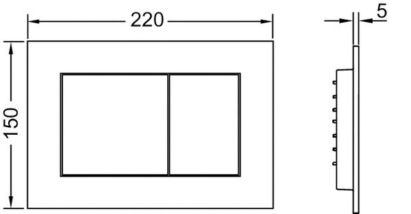 Панель смыва TECEnow для системы двойного смыва (черный) 9240403