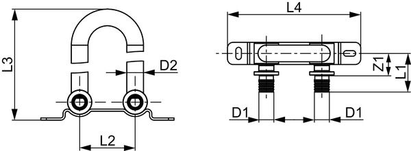 Монтажный узел TECEflex для подключения радиаторов, напольный, никелированный