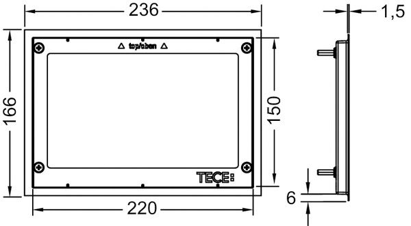 Декоративная рамка для монтажной рамки (сатин)TECE 9240643