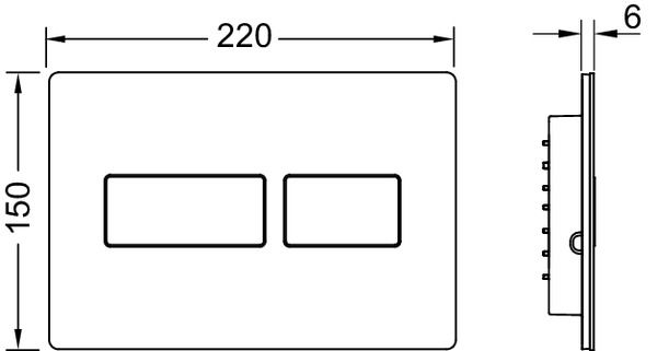 Панель смыва TECEsolid с двойной системой смыва для унитаза (белый глянцевый) 9240432