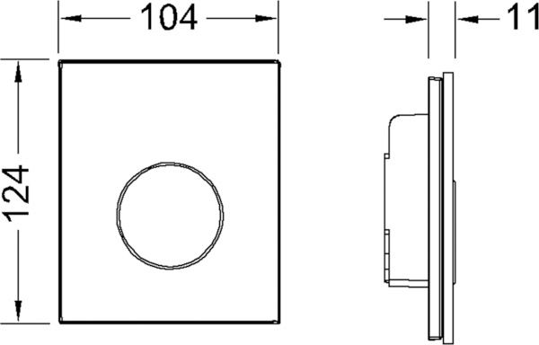 Монтажная рамка для установки панелей смыва писсуара на уровне стены (черный) TECE 9242647