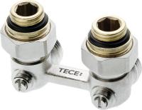 Запорно-присоединительный узел TECE для нижнего подключения радиаторов 1/2" MT, угловой