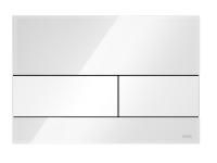 Стеклянная панель смыва унитаза TECEsquare для системы с двойным смывом (цвет панели- белый, цвет клавиш - белый) 9240800