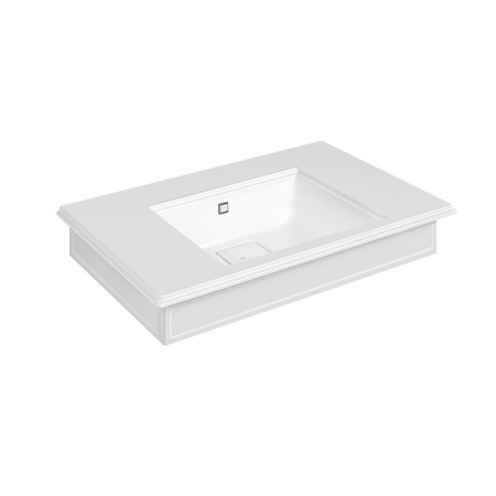 Gessi Eleganza Раковина-консоль накладная/подвесная 90х52 см с переливом и 3мя намеченными отв. под смеситель, 46813#521