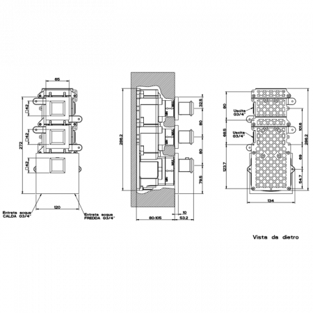 Gessi Eleganza Встраиваемый термостат, 46224#080