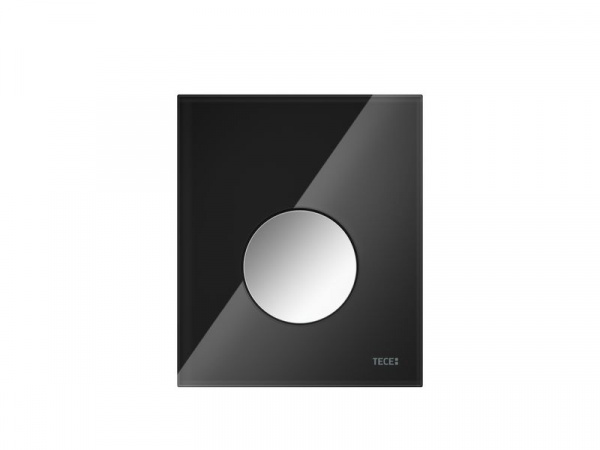 Стеклянная панель смыва TECEloop с картриджем для писсуара (цвет панели- черный, цвет клавиш - хром глянцевый) 9242656