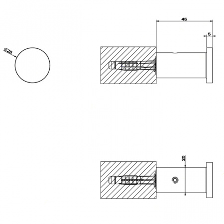 GESSI 316 Крючок настенный, 54821#239