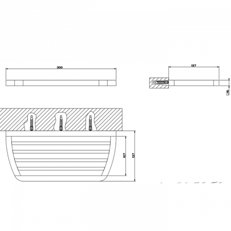 Gessi Mimi Полочка 30см, 33347#031