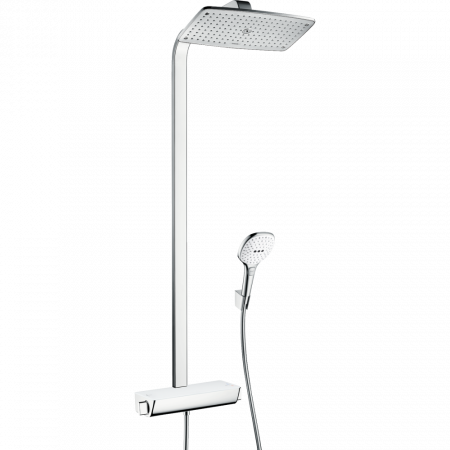 Душевая система hansgrohe Raindance Select E 360 Showerpipe с термостатом, белый/хром 27112400