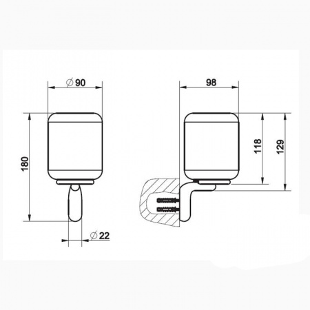 Gessi Goccia Стакан подвесной, 38008#099