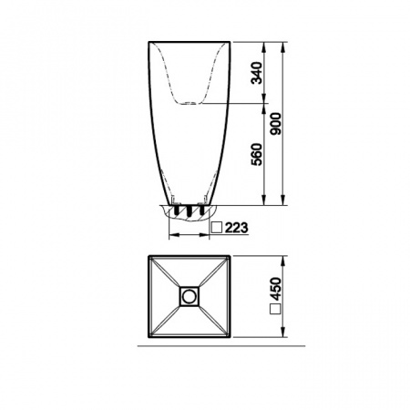 Gessi Mimi Раковина напольная 45х45см, 37501#517