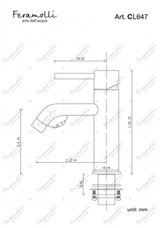 Смеситель для раковины Feramolli Ele CL647, хром