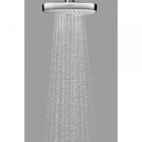 Верхний душ hansgrohe Raindance Select E 300 2jet потолочный, белый/хром 27384400