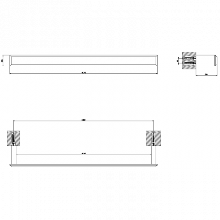 Gessi Eleganza Полотенцедержатель 45см, 46500#080