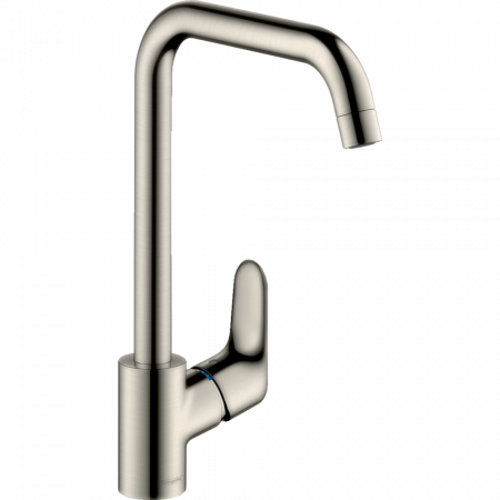 Смеситель hansgrohe Focus для кухонной мойки с поворотным изливом на 3 положения, сталь 31820800