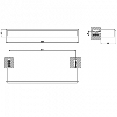 Gessi Eleganza Полотенцедержатель 30см, 46497#080