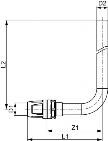 Монтажная трубка TECElogo для подключения радиатора