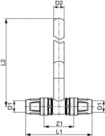 Монтажная трубка TECElogo для подключения радиатора проходная