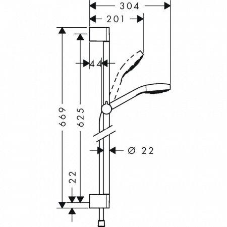 Душевой набор hansgrohe Croma Select S Multi 26560400