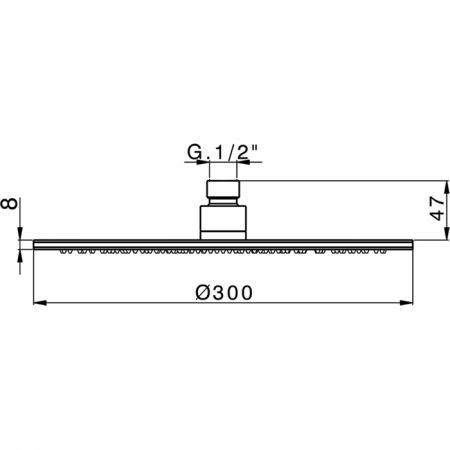 Верхний душ 300х300 мм без держателя CISAL Shower DS01633021