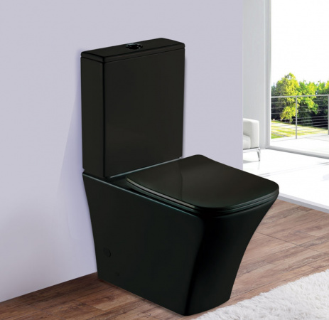 Унитаз подвесной CRISAN (Matt Black). Размер: 625x365x820.