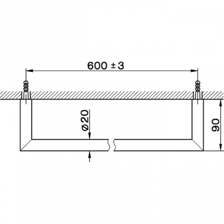 Полотенцедержатель 60 см CISAL System SY09010240