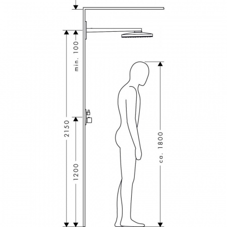 Верхний душ hansgrohe Rainmaker Select 460 1jet с держателем 24003400