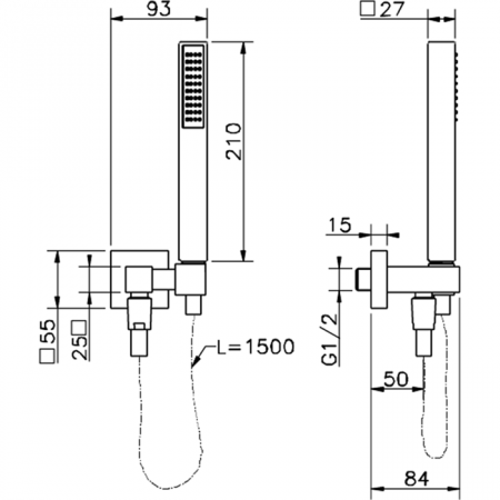 Душевой гарнитур CISAL Shower DS01828021