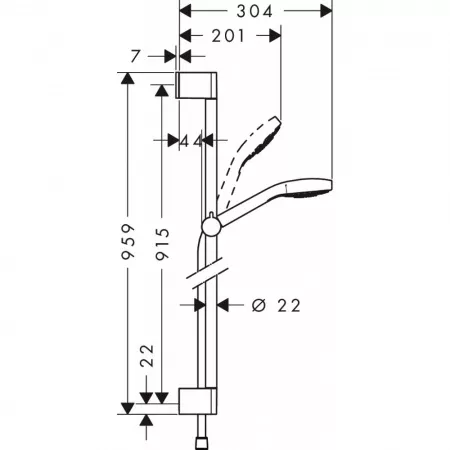 Душевой набор hansgrohe Croma Select E Vario 26592400