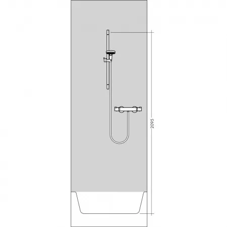 Душевой набор Crometta 100 Vario/Ecostat Universal Combi 0,65 м, белый/хром 27030400