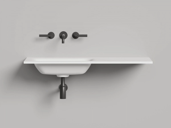 Раковина столешница Salini ONDA FLOW ROUND
 покраска по RAL полностью (S-Stone, мат.)