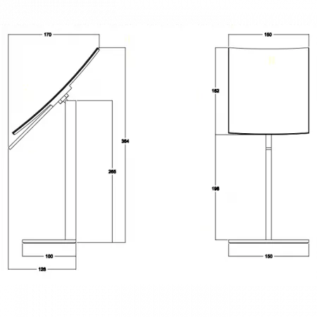 Gessi Rettangolo Косметическое зеркало настольное поворотное, 20988#031