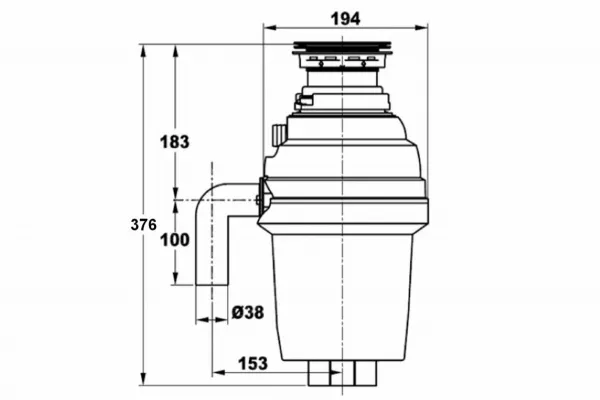 Измельчитель пищевых отходов ZR-56 D