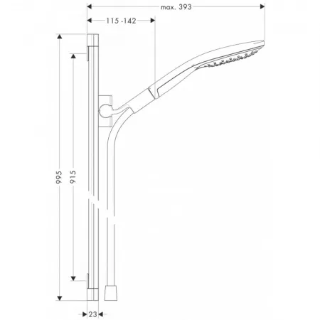 Душевой набор hansgrohe Raindance Select S 150/Raindance Unica S 26626000