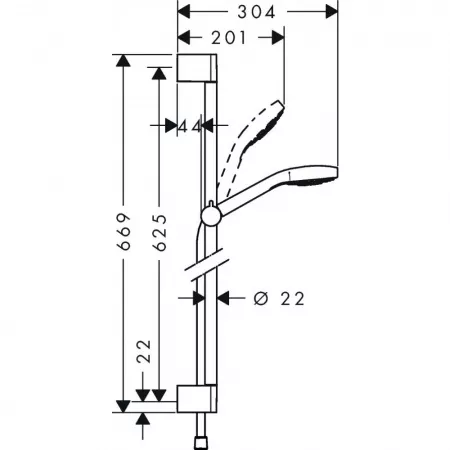 Душевой набор hansgrohe Croma Select E Multi 26580400