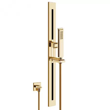 Gessi Eleganza Душевая стойка с ручным душем и выводом воды из стены, 46144#087
