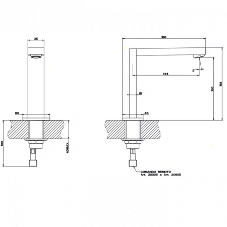 Gessi Rettangolo Излив h158мм, 20094#031