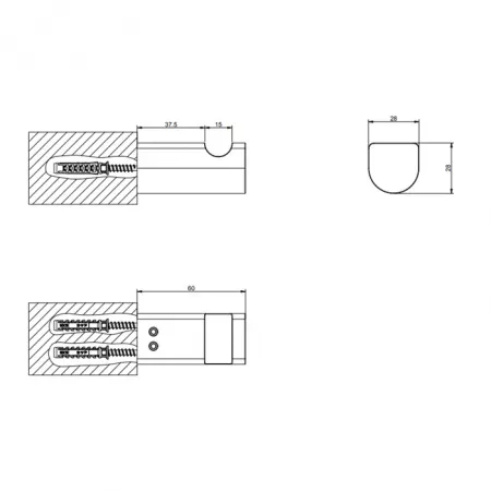 GESSI Rilievo Крючок одинарный, 59521#031