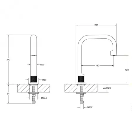 GESSI INCISO Отдельно стоящий излив 160мм, 58093#299