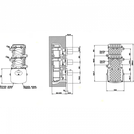 Gessi Ovale Встраиваемый термостат, 43224#031