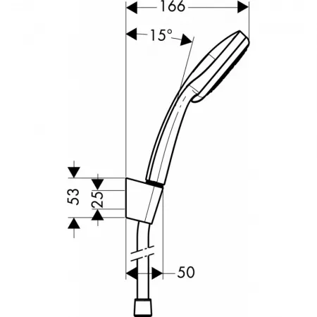 Душевой набор hansgrohe Croma 100 Multi/Porter S 160 см, хром 27595000