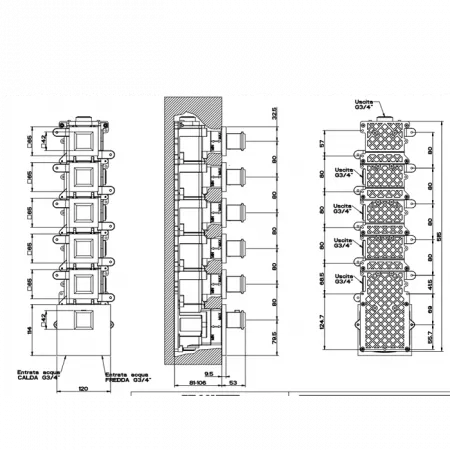 Gessi Eleganza Встраиваемый термостат, 46230#031