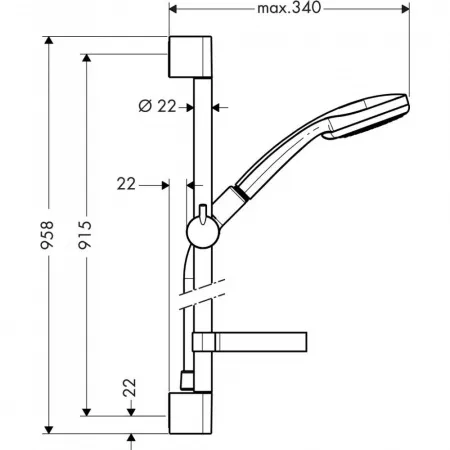 Душевой набор hansgrohe Croma 100 Vario/Unica C 27771000