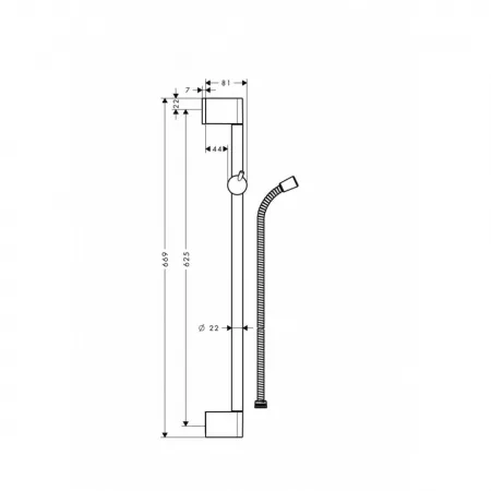 Штанга для душа hansgrohe Unica Crometta 65 см 27615000
