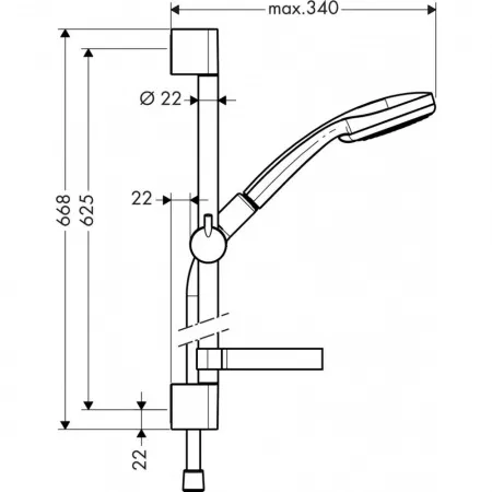 Душевой набор hansgrohe Croma 100 Vario/Unica C 27772000