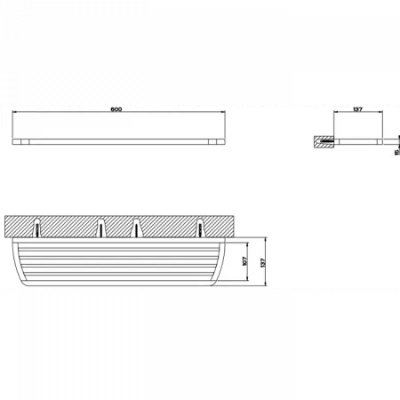 Gessi Mimi Полочка 60см, 33349#031