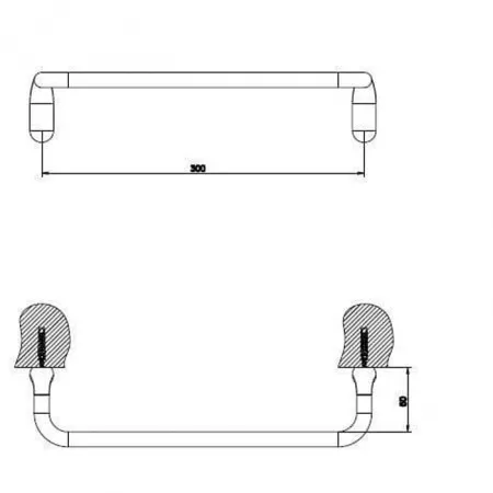 Gessi Goccia Полотенцедержатель 30см, 38097#099