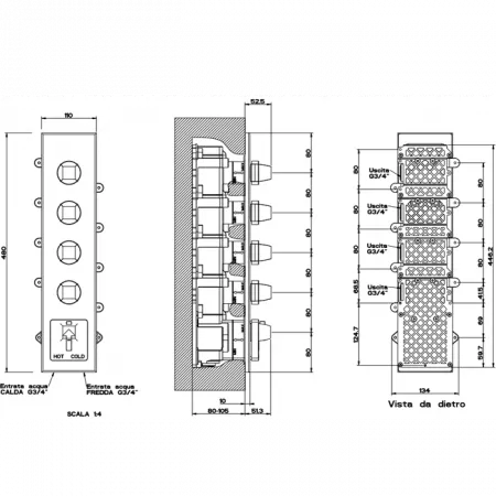Gessi Mimi Встраиваемый термостат, 43107#031
